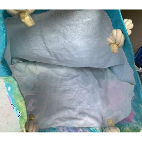 Limited Too "Girls Rule The Galaxy" Tie Dye Tote Bag 100% Cotton 14" Height - Picture 6 of 16